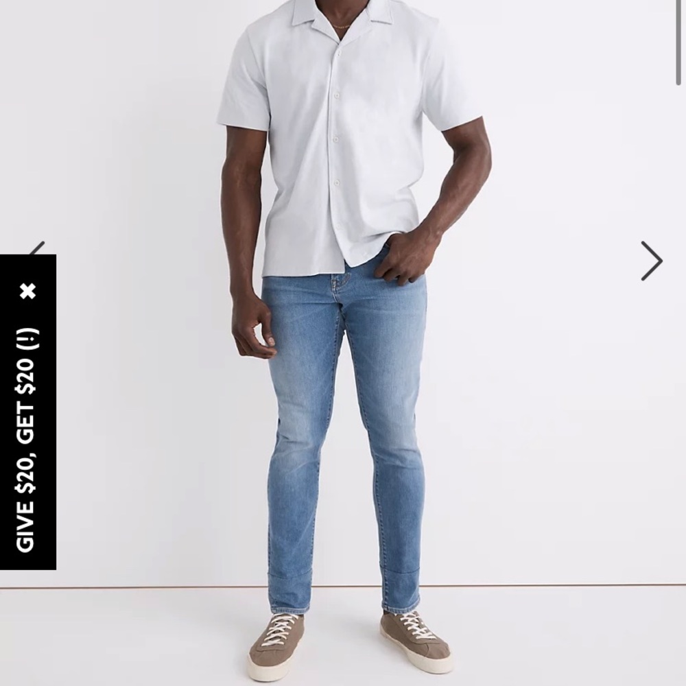 Madewell Athletic Slim Jeans in Beckman Wash: COOLMAX® Denim Edition